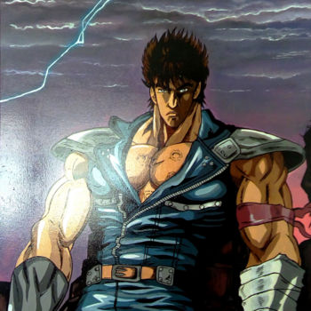 Pintura intitulada "kenshiro hokuto no…" por Guillaume Troumelen, Obras de arte originais, Acrílico