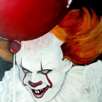 Painting titled "Pennywise" by Guillaume Troumelen, Original Artwork, Acrylic