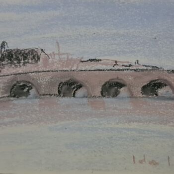 Painting titled "Maastricht. Romeins…" by Ida Iris, Original Artwork, Pastel