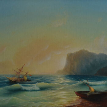 Painting titled "Море. Коктебель.jpg" by Igor Smirnov, Original Artwork, Oil