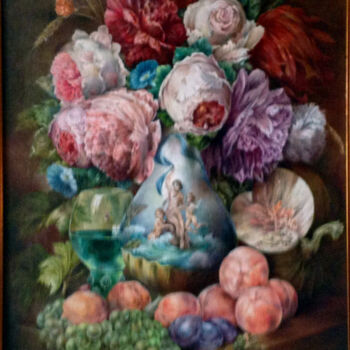Schilderij getiteld "Цветы" door Igor Velov, Origineel Kunstwerk