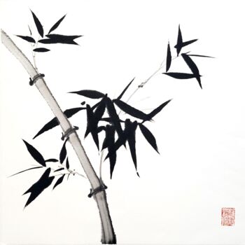 「Bamboo branch  - Ba…」というタイトルの絵画 Ilana Shechterによって, オリジナルのアートワーク, インク