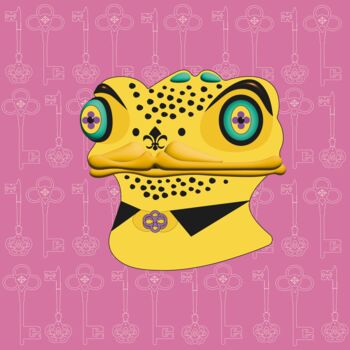 数字艺术 标题为“Frog Mr. 9” 由Ilona Matushkova, 原创艺术品, 2D数字工作
