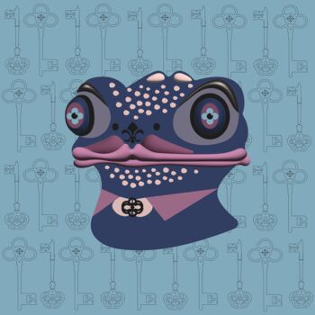 数字艺术 标题为“Frog Mr. 12” 由Ilona Matushkova, 原创艺术品, 2D数字工作
