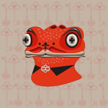 Digital Arts titled "Frog Mr. 22" by Ilona Matushkova, Original Artwork, 2D Digital Work