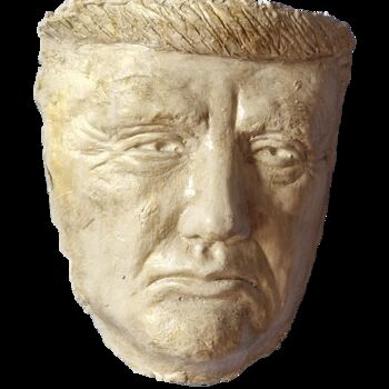 Scultura intitolato "Donald Trump" da Michele Imperiale, Opera d'arte originale, Gesso