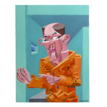 Картина под названием "talking to myself" - Marcos Inácio, Подлинное произведение искусства, Масло