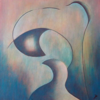 Painting titled "La interrogación de…" by Inés Diez, Original Artwork, Oil