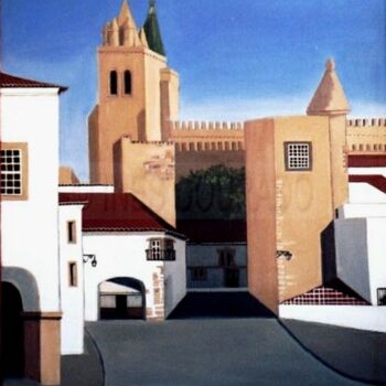 Peinture intitulée "Évora, Alentejo" par Inês Dourado, Œuvre d'art originale, Tempera