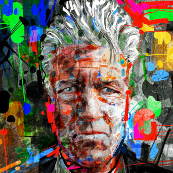 Grafika cyfrowa / sztuka generowana cyfrowo zatytułowany „David Lynch” autorstwa Iñigo Urbina, Oryginalna praca, Malarstwo c…