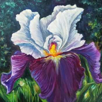 Peinture intitulée "Iris" par Inna Bebrisa, Œuvre d'art originale, Huile