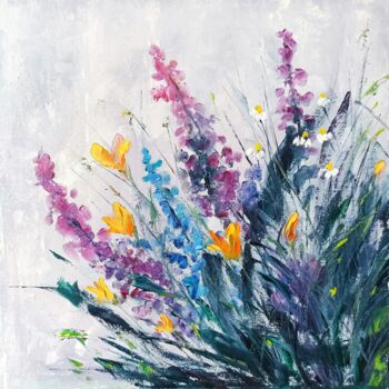 Painting titled "“Floral Symphony ”" by Inna Bebrisa, Original Artwork, Oil