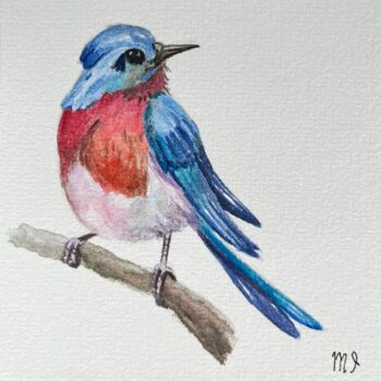 「Watercolor bird pai…」というタイトルの絵画 Inna Martynenkoによって, オリジナルのアートワーク, 水彩画