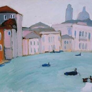 Painting titled "Venezia.Grand canale" by Inna Skliarevskaia, Original Artwork, Oil