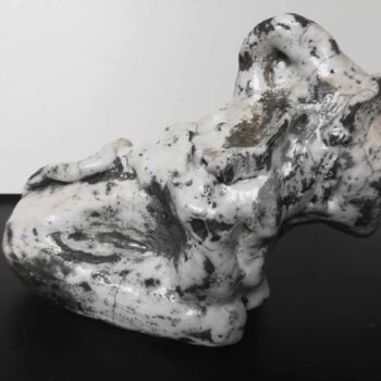 Sculptuur getiteld ""Gargouille"" door Iolanda Pasquali (Yo Souris), Origineel Kunstwerk, Terra cotta