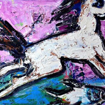 Malarstwo zatytułowany „The horse” autorstwa Ion Morarescu, Oryginalna praca, Olej