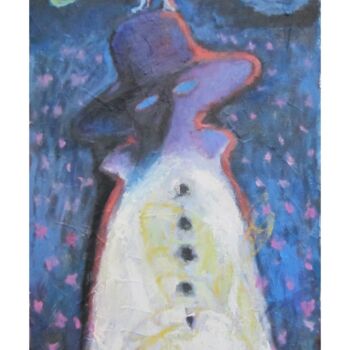 Pintura intitulada "Violet snow" por Ioseb Nadiradze (SOSO), Obras de arte originais, Óleo