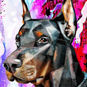Schilderij getiteld "Dog 8" door Ira Tsantekidou, Origineel Kunstwerk, Digitale afdruk