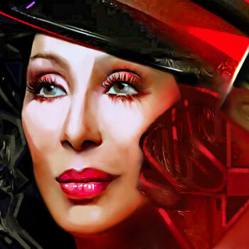 Painting titled "Cher" by Ira Tsantekidou, Original Artwork, Digital Painting