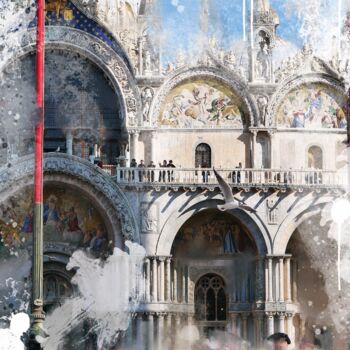 Painting titled "Venice, St Mark's B…" by Ira Tsantekidou, Original Artwork, Digital Painting