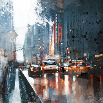 Pittura intitolato "New York Street 2" da Ira Tsantekidou, Opera d'arte originale, Pittura digitale