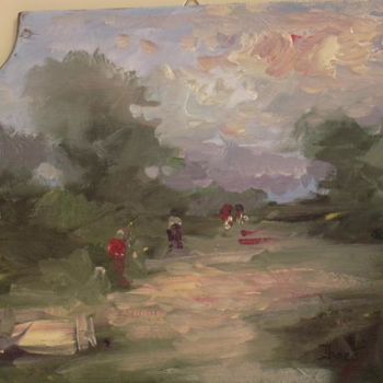 Peinture intitulée "Il sentiero" par Ira-Ma, Œuvre d'art originale, Huile
