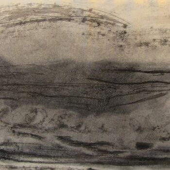 「die Welle」というタイトルの描画 Irena Paskaliによって, オリジナルのアートワーク, 木炭