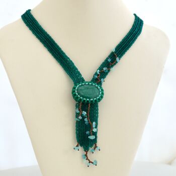 Design titled "Emerald garden neck…" by Irena Zelickman, Original Artwork, Jewelry