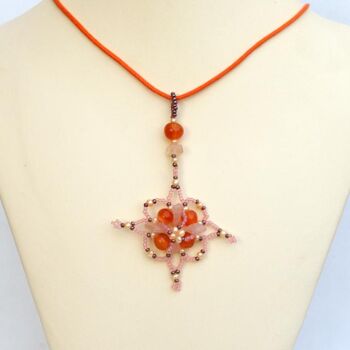 Design / Projektowanie użytkowe zatytułowany „Pink and orange sta…” autorstwa Irena Zelickman, Oryginalna praca, Biżuteria