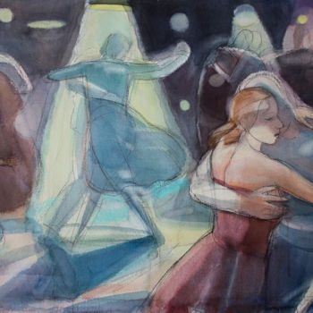 Peinture intitulée "Dance" par Irena Luse, Œuvre d'art originale, Aquarelle