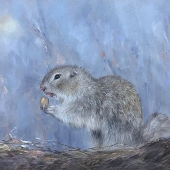 Drawing titled "Marmota" by Irene_art, Original Artwork, Pastel