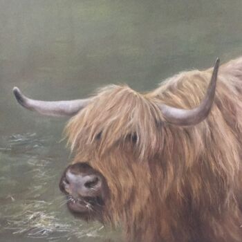 Dibujo titulada "Scottish Highland C…" por Irene_art, Obra de arte original, Pastel