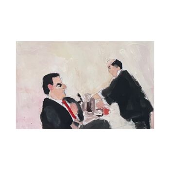 Картина под названием "The Conversation" - Irfan Ajvazi, Подлинное произведение искусства, Акрил