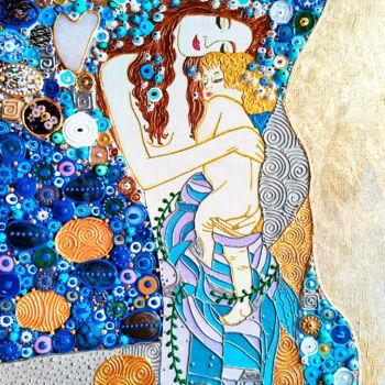 绘画 标题为“Woman and child / M…” 由Irina Bast, 原创艺术品, 镶嵌 安装在木质担架架上