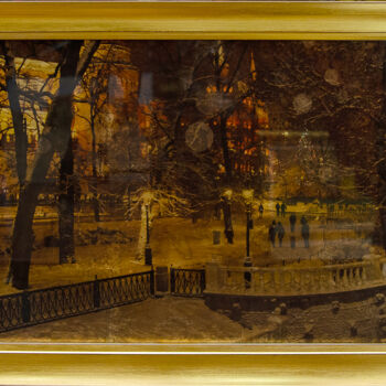 「Зима в Александровс…」というタイトルの写真撮影 Irina Dotterによって, オリジナルのアートワーク, 操作する ガラスにマウント