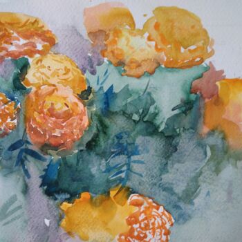 绘画 标题为“"marigold"” 由Ирина Грабор, 原创艺术品, 水彩