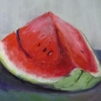 Malerei mit dem Titel "Watermelon" von Irina Gvozdetskaya, Original-Kunstwerk, Öl