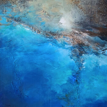 Painting titled "Ocean blue" by Irina Laube, Original Artwork, Acrylic