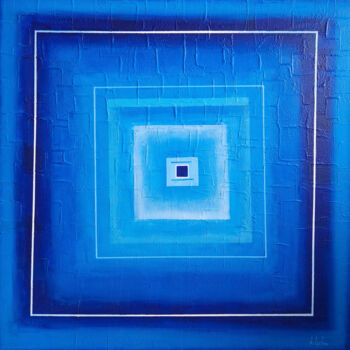 Peinture intitulée "Into Blue" par Irina Laube, Œuvre d'art originale, Acrylique