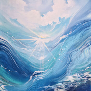 Картина под названием "Time to surf" - Irina Laube, Подлинное произведение искусства, Акрил
