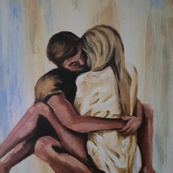 Pintura titulada ""In the arms". Love…" por Irina Oleynik, Obra de arte original, Oleo