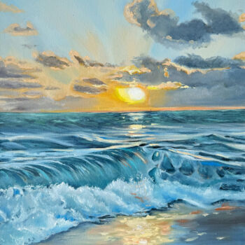 Pittura intitolato "Morning wave" da Irina Ponna, Opera d'arte originale, Olio