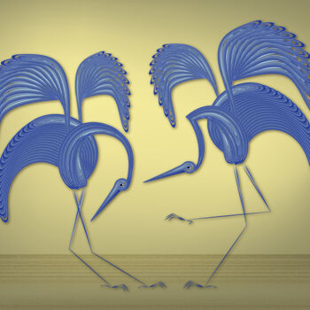 Digital Arts titled "Mating dances of bl…" by Irina Ryzkova (Ira Go), Original Artwork, 2D Digital Work