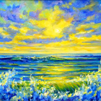 Ζωγραφική με τίτλο "Sea. Dawn" από Irina Sidorovich, Αυθεντικά έργα τέχνης, Λάδι Τοποθετήθηκε στο Χαρτόνι