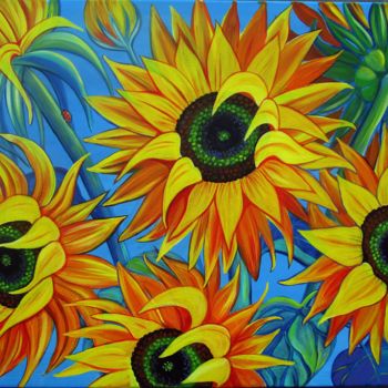 Painting titled "Sunkissed" by Irina Velman, Original Artwork, Acrylic