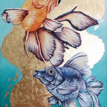 "interior fish" başlıklı Tablo Ирина Вишневецкая tarafından, Orijinal sanat, Akrilik Ahşap Sedye çerçevesi üzerine monte edi…