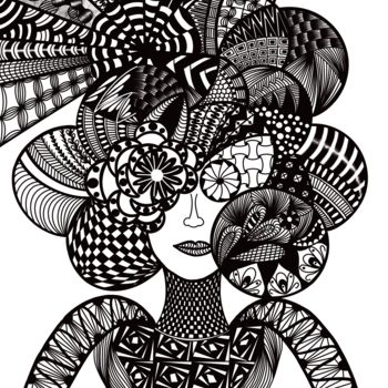 Grafika cyfrowa / sztuka generowana cyfrowo zatytułowany „Cyborg lady -digita…” autorstwa Irina Bbota, Oryginalna praca, Mal…