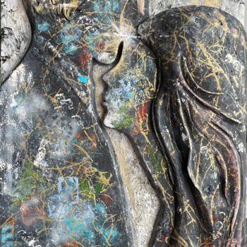 Картина под названием "Two universes" - Irina Ges, Подлинное произведение искусства, бетон