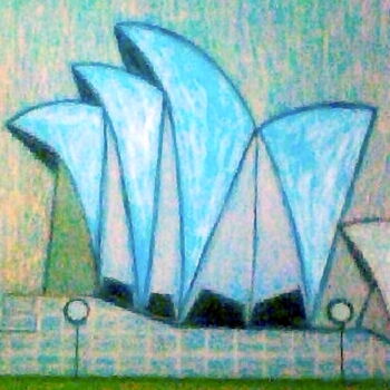 Pintura titulada "Sydney Opera House…" por Irina Rabeja, Obra de arte original, Pastel