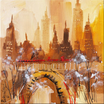 Peinture intitulée "New York Express 8" par Irina Rumyantseva, Œuvre d'art originale, Acrylique